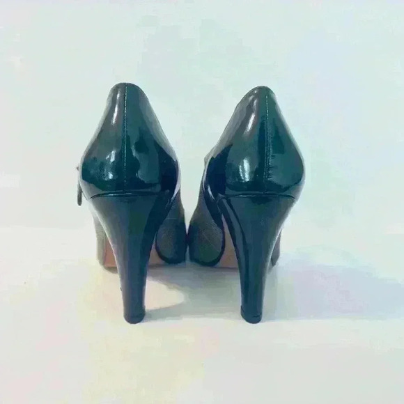 Circa Joan & David Women’s Size 7.5 Heels w/ Plaid Fabric & Black Patent Leather - Picture 8 of 14